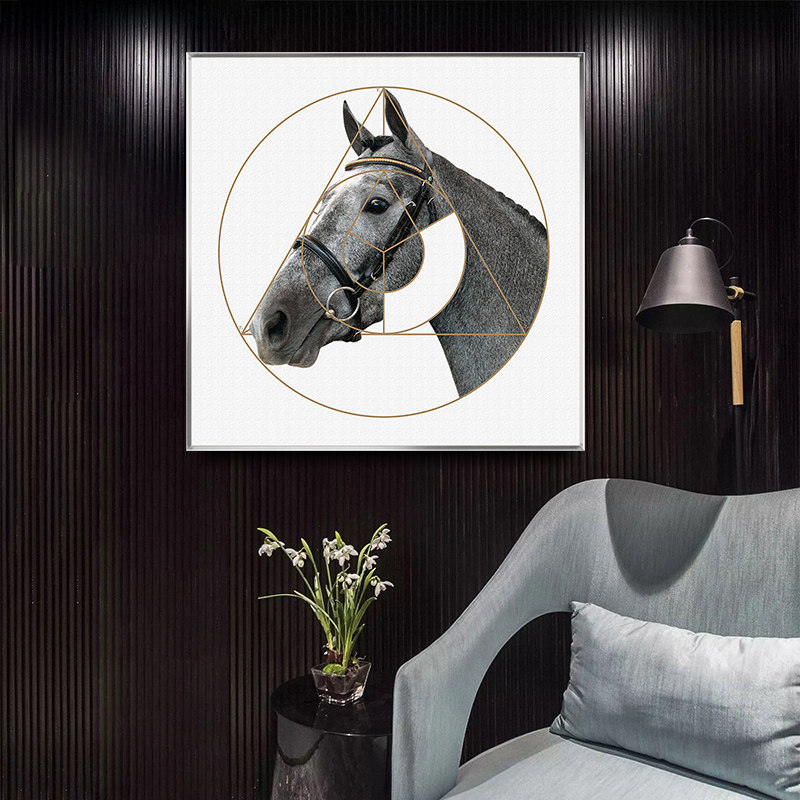 盼瑞现代简约装饰画客厅沙发办公室几何时尚艺术玄关骏马壁画挂画|msdalam kategori Aksesori rumah, lukisan hiasan, lukisan hiasan moden - dari Buy2taobao.com untuk memberikan perkhidmatan ejen Taobao profesional membeli