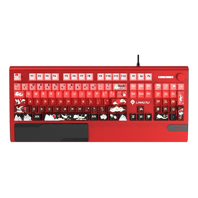 狼途K1000主题机械键盘黑轴游戏