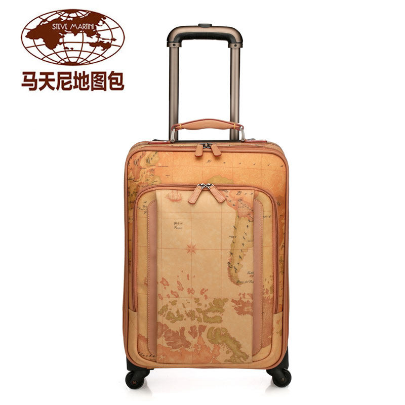 马天尼地图包拉杆箱登机旅行包