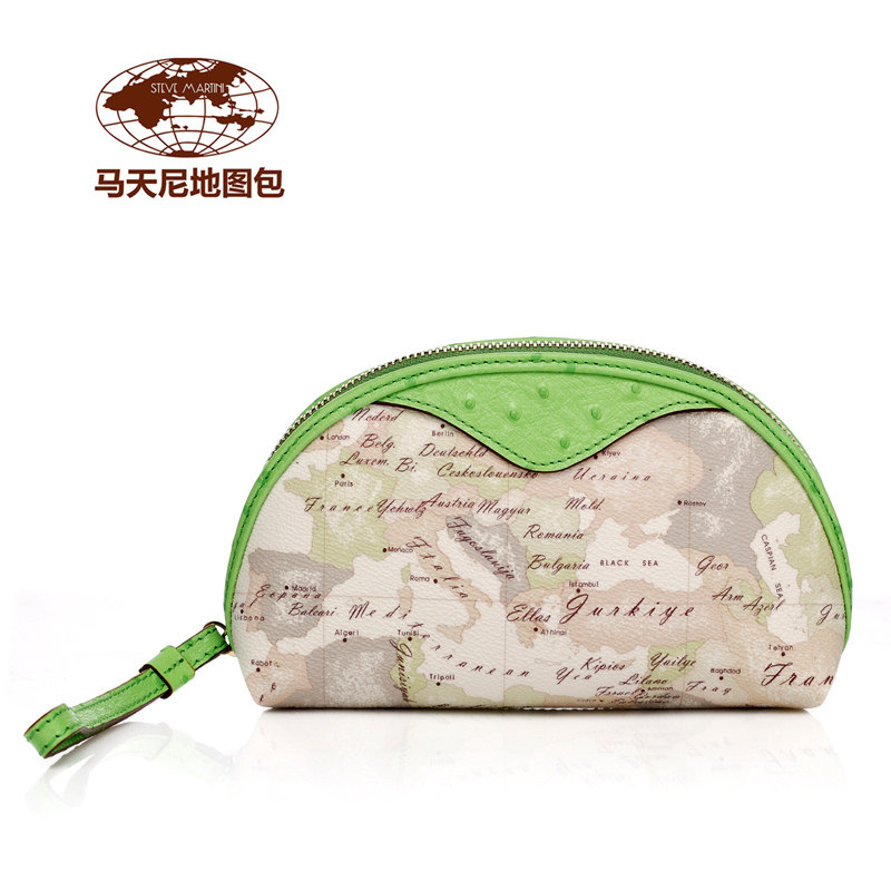 地图包包女手包手拿包手机包撞色零钱包欧美时尚晚宴贝壳包马天尼