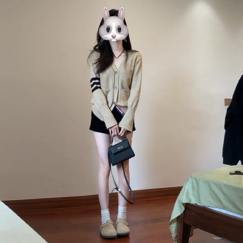 初秋韩系V领毛外C8M44856女薄款衣2套025新春秋季长袖chic款针织