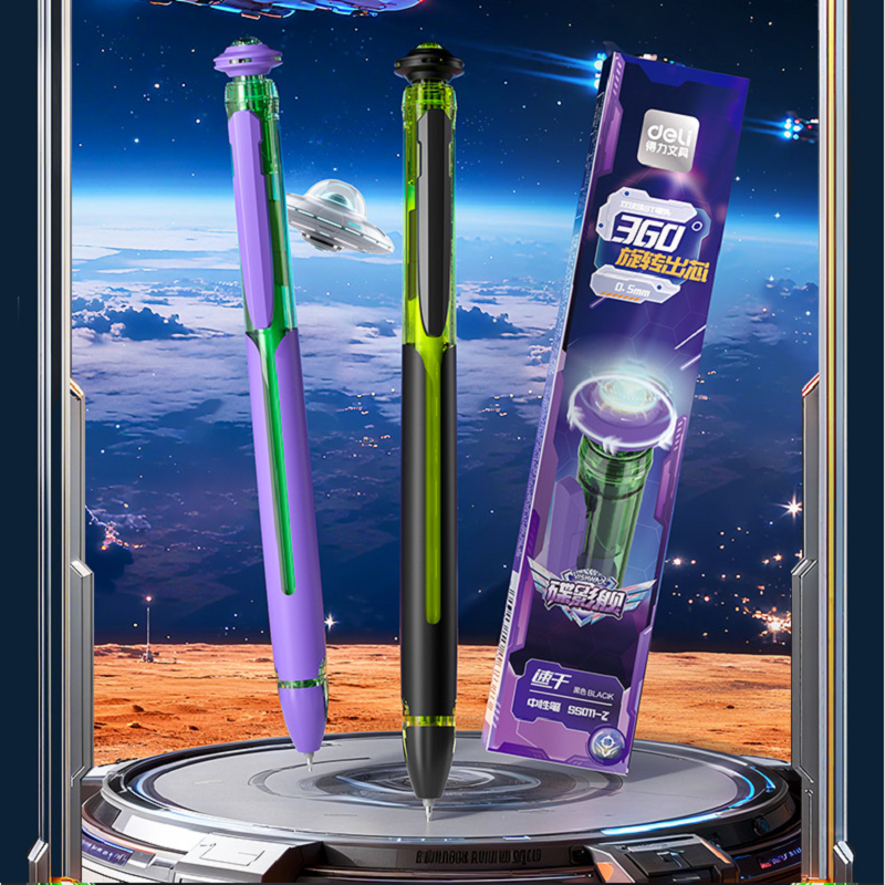 得力六边形战士舰队中性笔速干学生用黑笔ST笔头低重心顺滑双球珠碳素按动式水笔刷题备考考试黑科技,文具电教/文化用品/商务用品,中性笔,淘宝优惠券,粉丝福利购,淘宝优惠卷