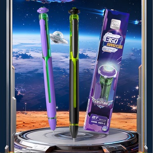 得力六边形战士舰队中性笔速干学生用黑笔ST笔头低重心顺滑双球珠碳素按动式水笔刷题备考考试黑科技