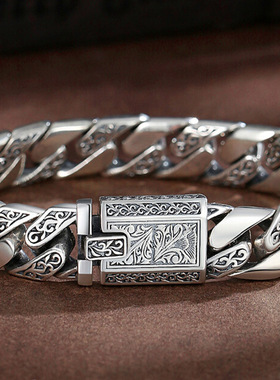个性时尚唐草朋克光身手链韩版时尚情侣手链男友礼物