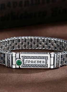 唐草纹六字真言环套环可调手链男潮流复古潮嘻哈个性男士简约