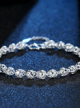 镀银手链女财源滚滚镂空玲珑球转运圆珠简约饰品现货批发转运珠