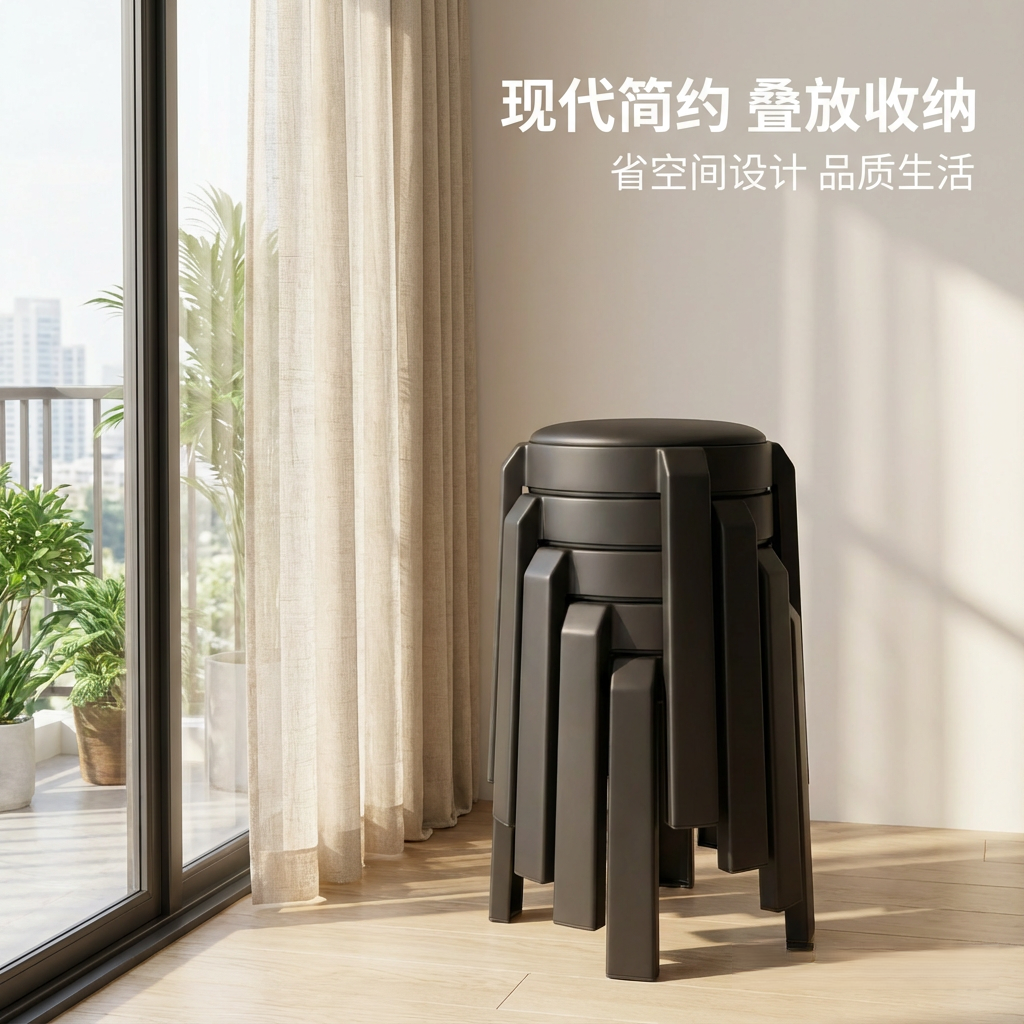 塑料凳子加厚家用可叠放