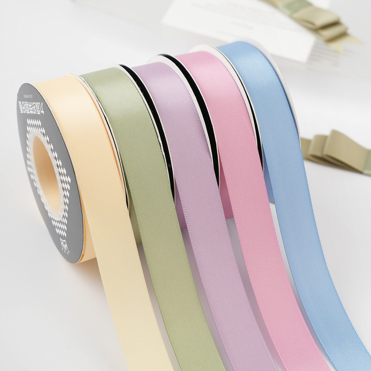 2cm双面蛋糕装饰丝带手工diy花艺材料鲜花手捧花蝴蝶结花束彩带