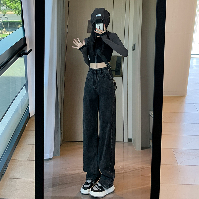 高腰显瘦阔腿裤春夏款拖地长裤