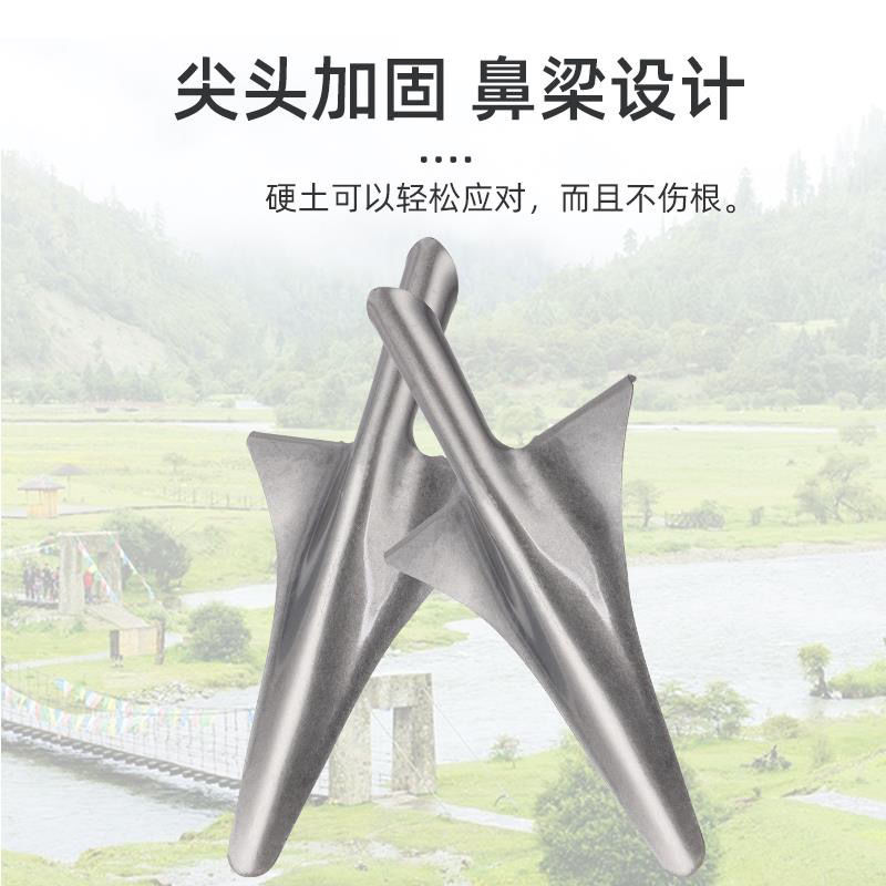 铁锹锰钢尖锹果树追肥机施肥器配件尖头钢锹农用工具铁锹桥头
