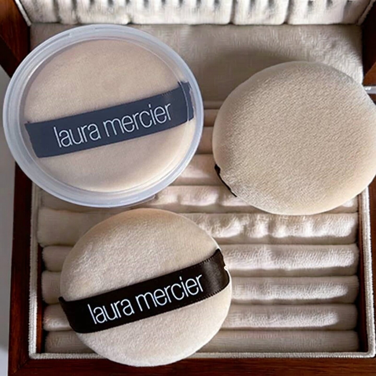 适配LM罗拉散粉粉扑替换蜜粉扑天鹅绒植绒定妆玛希LAURA MERCIER
