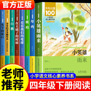 四年级下册小学语文核心素养书系全8册 老师推荐课外阅读书小英雄雨来看看我们的地球灰尘的旅行小学生课外阅读必读整本书阅读书籍