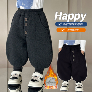 2025新款 保暖棉裤 冬装 子儿童冬季 宝宝夹棉裤 一条过冬男童加厚棉裤