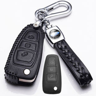 翼虎钥匙包汽车钥匙扣17款 适用2018款 福特翼虎钥匙套真皮2019款