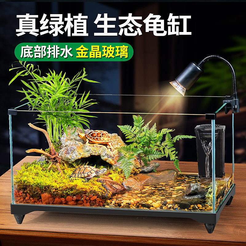 乌龟缸超白玻璃生态鱼缸图片