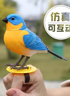 仿真鸟假鸟装饰小鸟会叫会说话花园园艺小摆件创意家居装饰品摆设