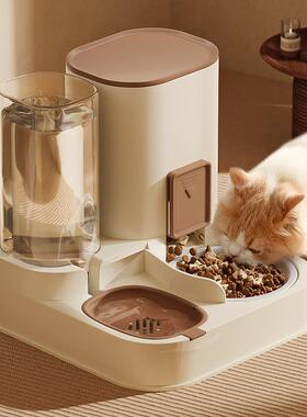 2024自动喂食喂水一体机宠物大容量饮水喂食器猫粮投食机猫狗喝水