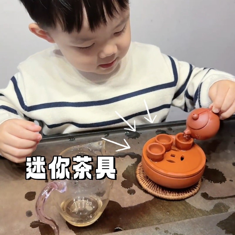迷你茶具套装宝宝茶艺儿童过家家泡茶玩具紫砂陶瓷茶壶仿真可喝水