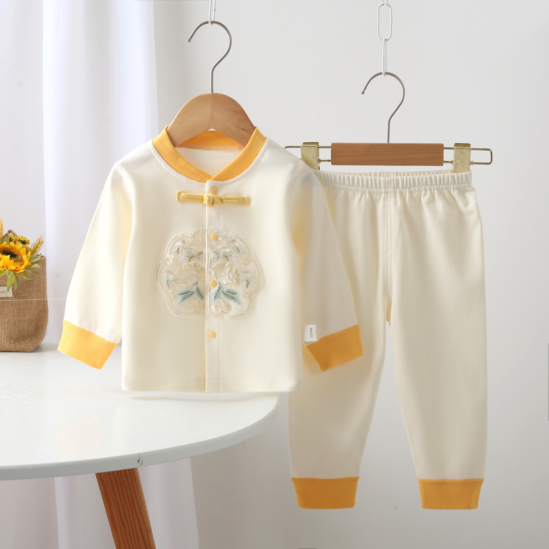 婴儿秋衣套装分体秋裤两件套a类棉打底内搭睡衣男女宝宝衣服