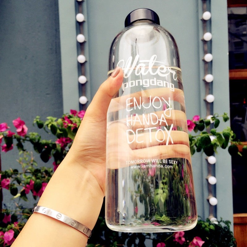 冷泡茶瓶子奶茶店果汁瓶冷萃茶瓶热饮玻璃瓶饮料瓶可循环刻度杯