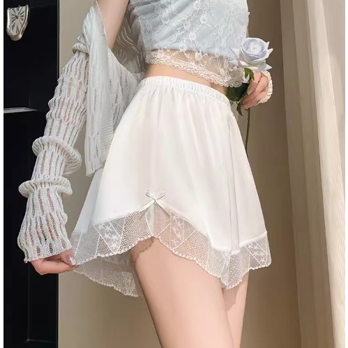 蕾丝安全裤女夏季防走光无痕可外穿不卷边睡裤设计感打底裤短裤子