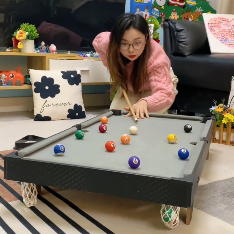 台球桌家用儿童带脚迷你多功能小型标准桌游玩具桌12岁大号斯诺克