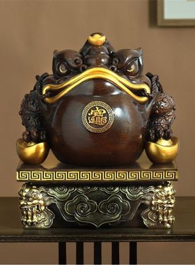 四方金蟾招财摆件三足金蟾蜍客厅办公室收银台店铺公司开业送礼品