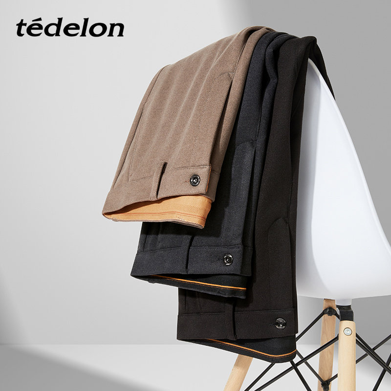 tedelon天丝+羊毛平腰休休闲裤