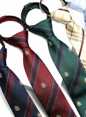 日系学院风JK领结女领花格子制服校服蝴蝶结女生衬衫小领带学士服