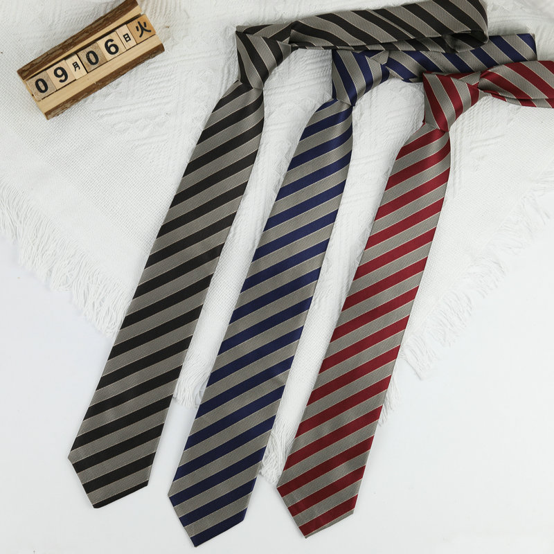 戈尔绅色织涤丝日系校供百搭领带