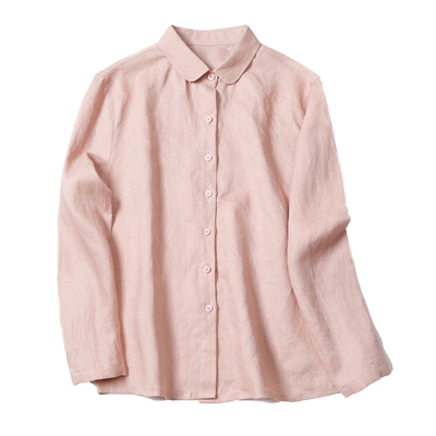 薄款长袖衬衫亚麻衬衣女2025新款