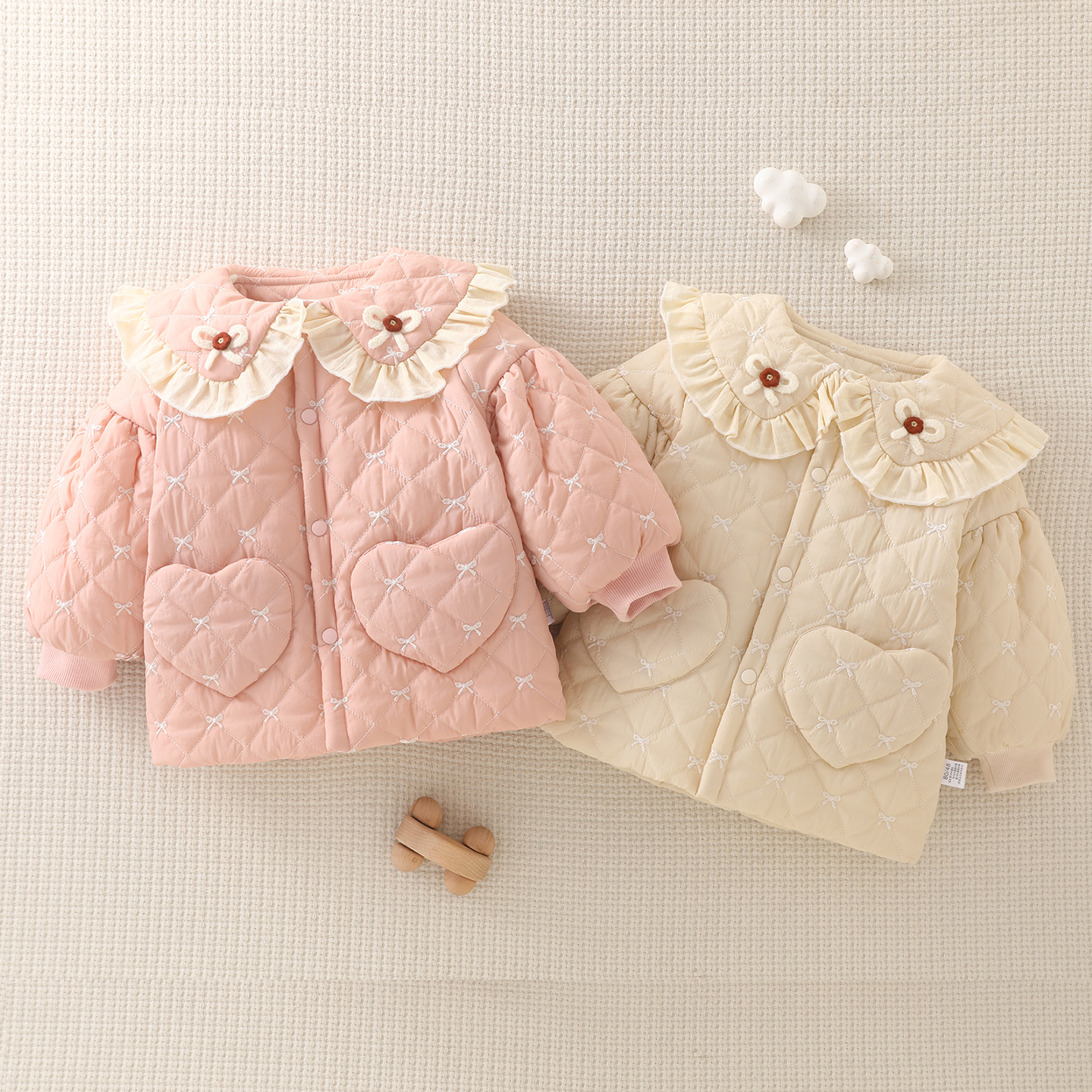 女童棉衣冬装加绒加厚外套洋气