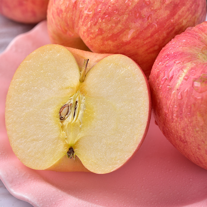 水晶山东包邮红富士香甜新鲜红富士苹果孕妇应季水果5斤装包邮