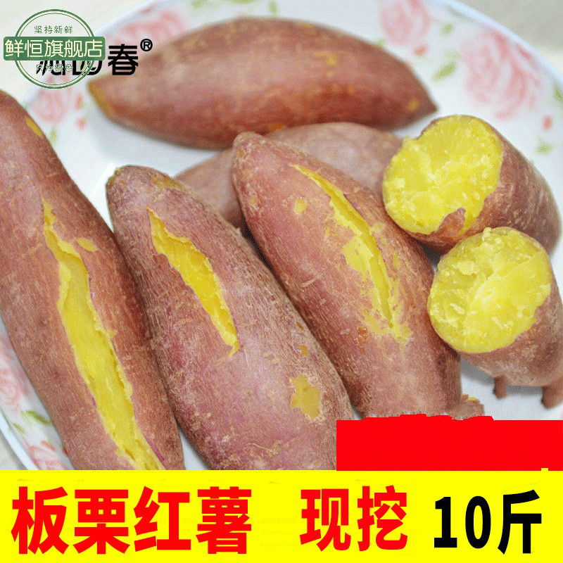 板栗红薯新鲜板栗红薯蜜薯糖心农家小红香薯黄心地瓜紫皮山芋10斤