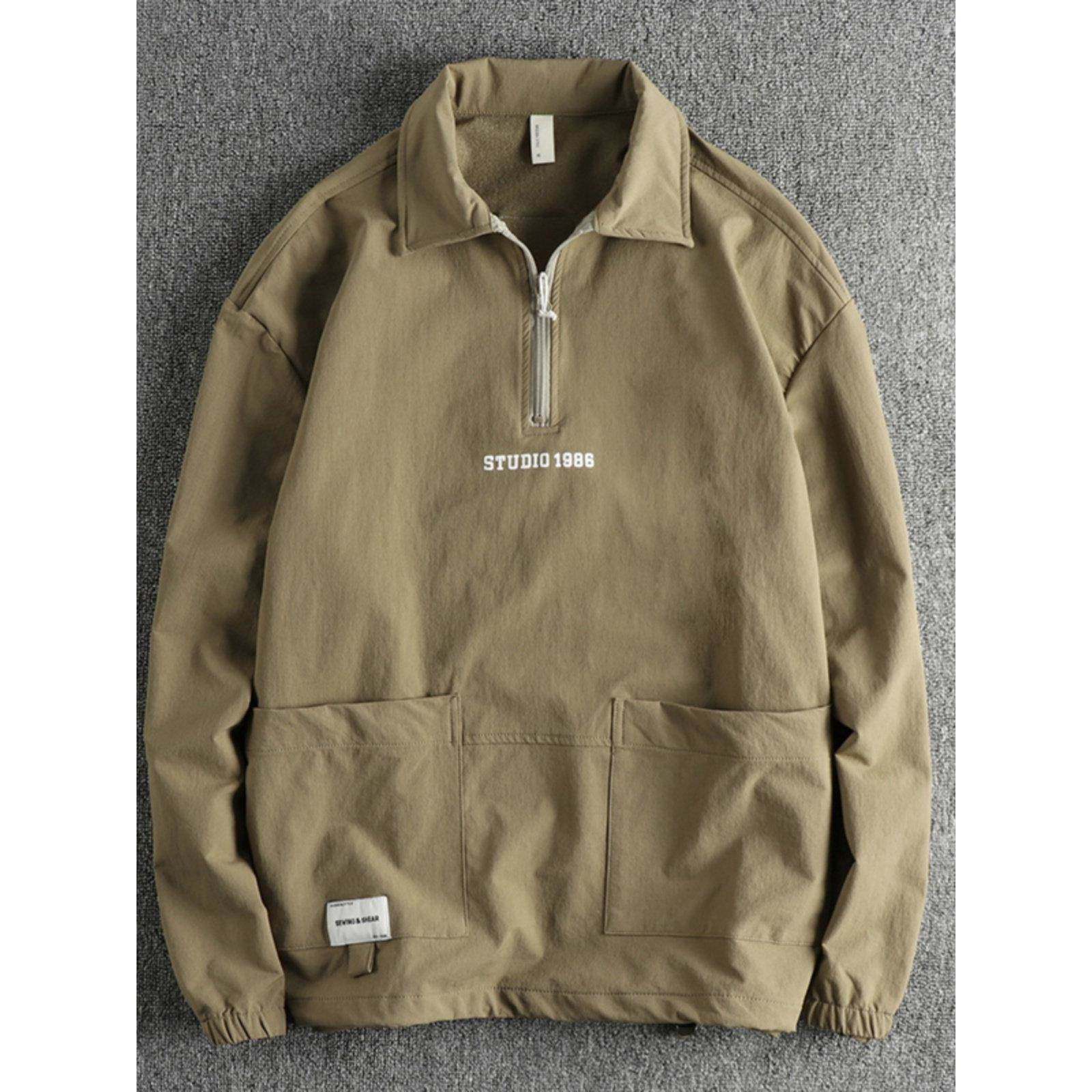 代购香港潮男秋季半拉炼polo休闲长袖户外速干冲锋衣男士卫衣外套,男装,卫衣,淘宝优惠券,粉丝福利购,淘宝优惠卷