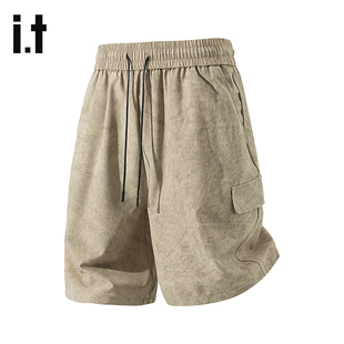 izzue官方夏季 耐穿不变形短裤 潮牌质感简约时尚 短裤 子6M 男款