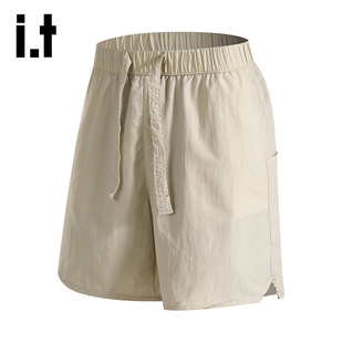izzue官方短裤 运动百搭五分裤 男款 宽松透气休闲男士 子6M 夏季