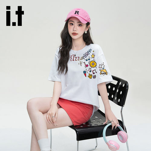 i.tizzue纯棉短袖女T恤夏季