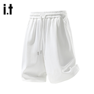 休闲耐穿短裤 潮流短裤 潮牌质感简约男款 子男6M izzue官方夏季
