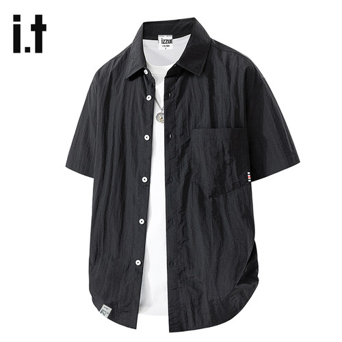 夏季户外速干透气男士短袖衬衫