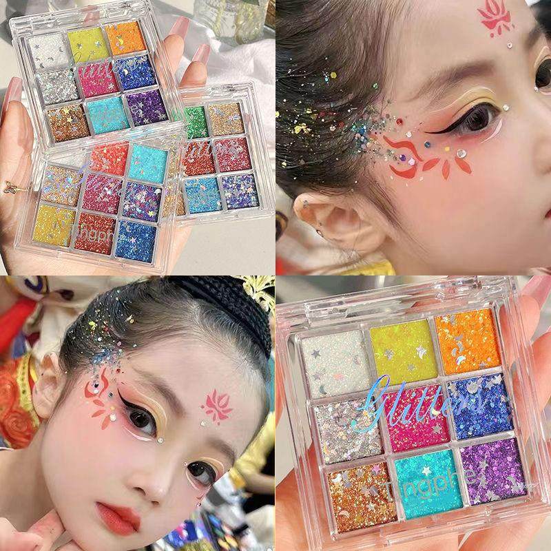 正品亮片九色眼影免胶水啫喱亮晶晶六一儿童表演舞台彩妆专用化妆,彩妆/香水/美妆工具,眼影,淘宝优惠券,粉丝福利购,淘宝优惠卷