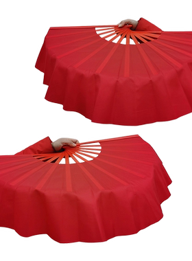 聚武园竹骨木兰双扇左右手扇