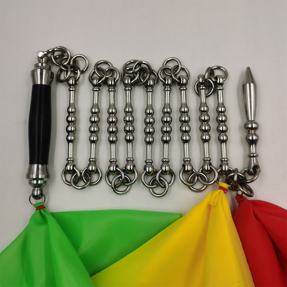 九节鞭不锈钢武术训练鞭表演鞭健身鞭葫芦样式檀木手柄送鞭彩包