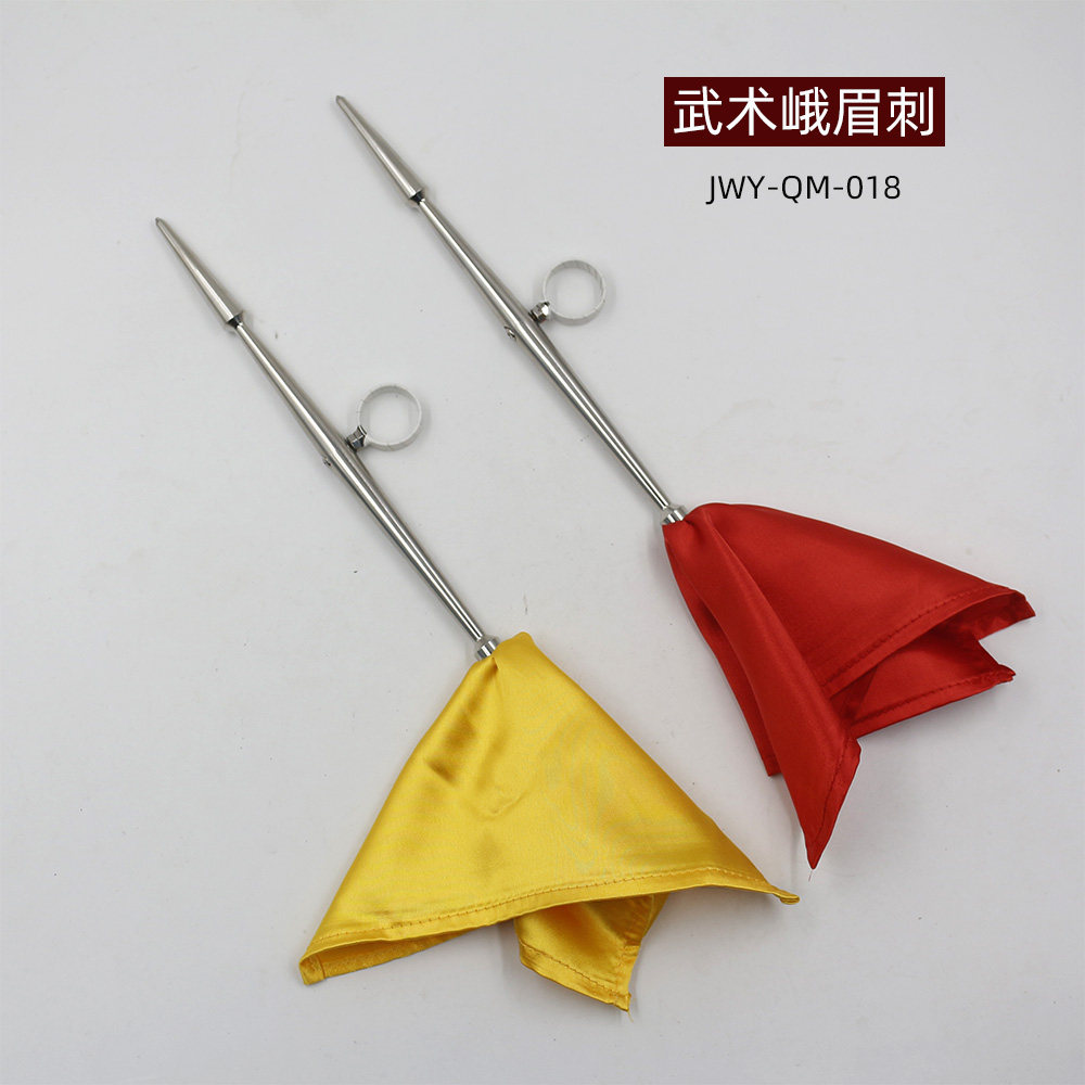 峨眉刺不锈钢武术判官笔点穴笔双锋挝传统武术奇门兵器可旋转