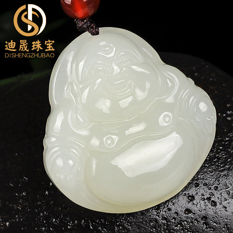 Xinjiang Hetian Jade Buddası Asma, Ağ Jade Boyunbağı