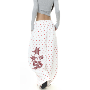 套装 男女休闲街头hiphop卫裤 星星字母满印宽松阔腿裤 零碎岛屿美式