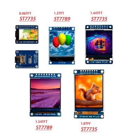 原厂0.96寸液晶屏1.3寸显示屏1.44寸TFT1.54彩屏液晶1.8寸TFT模块