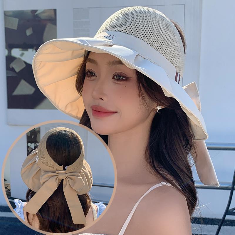 2025新款防晒帽女夏季遮阳空顶帽