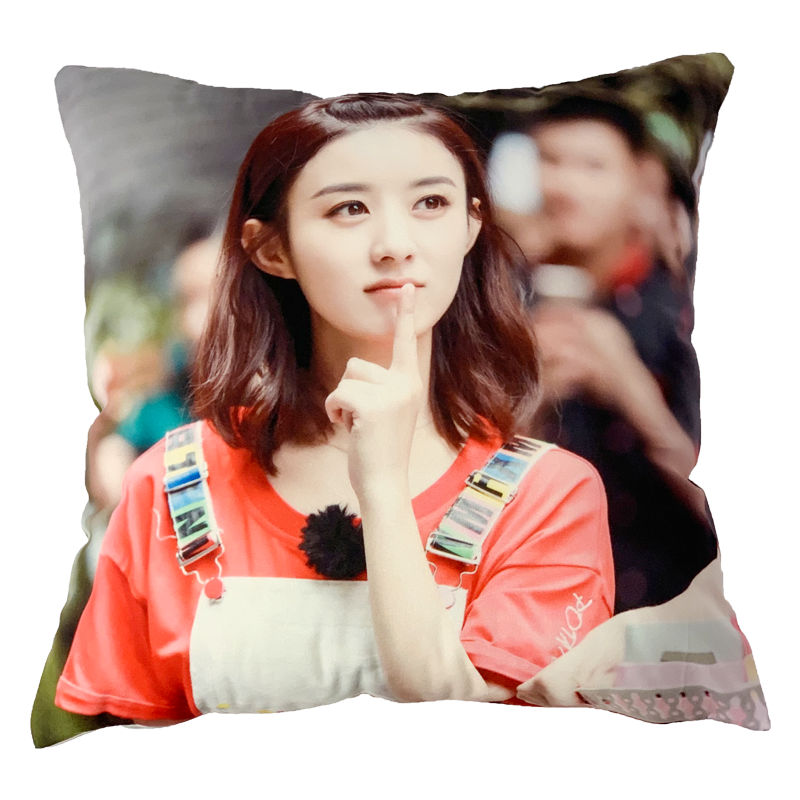 diy来图定制照片双面赵丽颖午睡毛毯子抱枕被子多功能两用礼品
