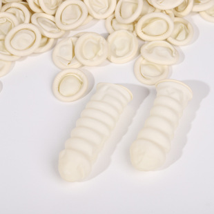 白卷手指套乳胶 机卷真空500克包 美容美甲工业防静电 橡胶指头套